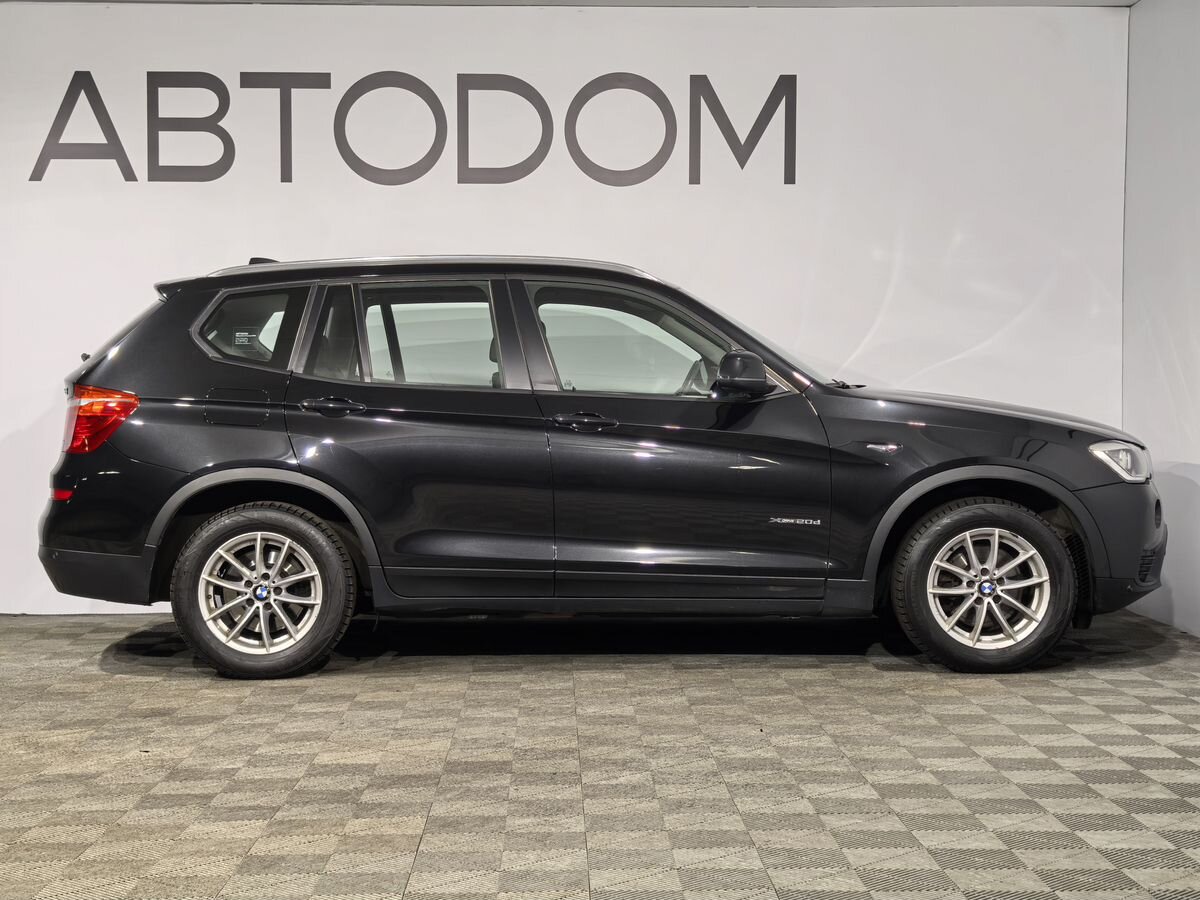Автомобиль BMW X3 II (F25) [рестайлинг] 2.0d AT 4WD (190 л.с.) Urban (Локальная сборка) Чёрный 2015 с пробегом 95 772 км