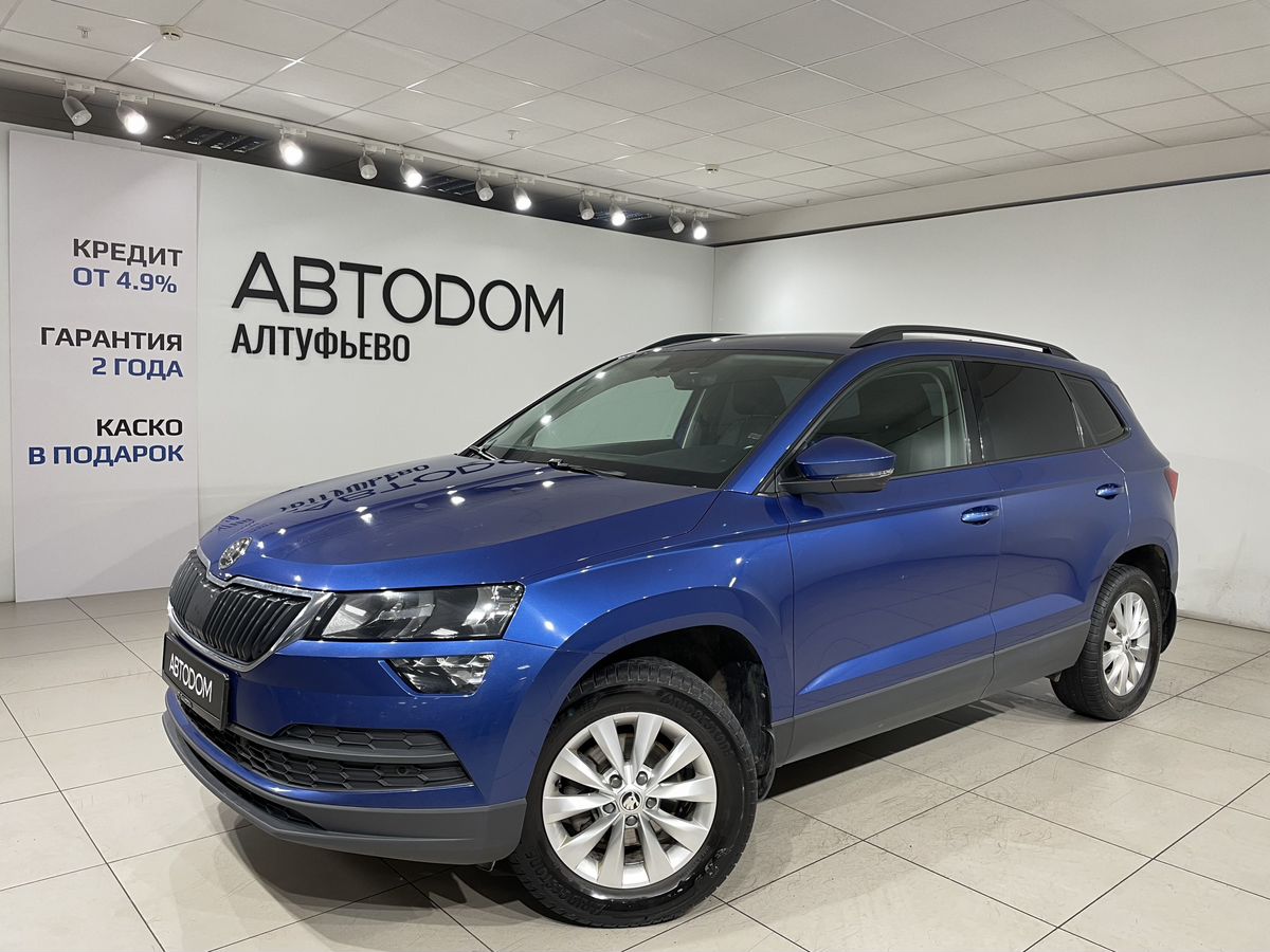 Skoda Karoq I поколение 1.6 AT (110 л.с.) Ambition Синий 2022 с пробегом 60 491 км