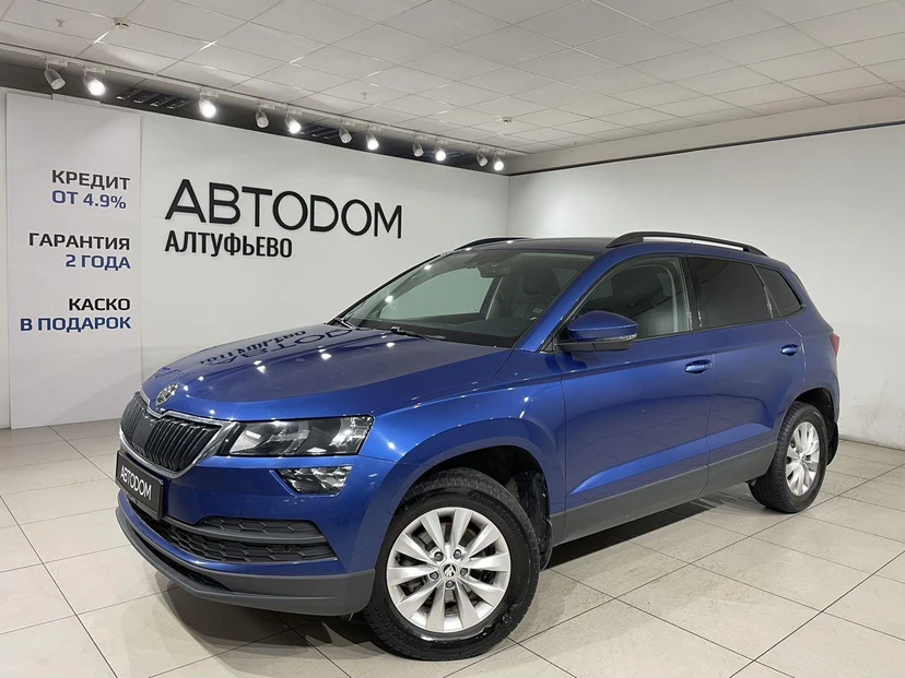 Skoda Karoq I поколение 1.6 AT (110 л.с.) Ambition Синий 2022 с пробегом 60 491 км