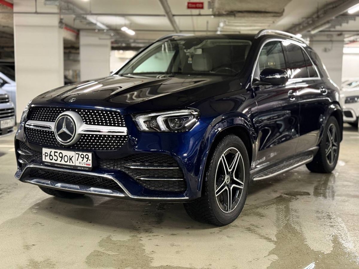 Автомобиль Mercedes-Benz GLE II поколение (V167) 450 3.0 AT 4Matic (367 л.с.) Sport Plus Синий 2019 с пробегом 82 448 км