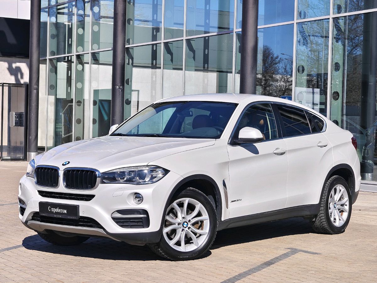 Автомобиль BMW X6 II поколение (F16) 3.0d AT 4WD (249 л.с.) Luxury Белый 2016 с пробегом 84 385 км
