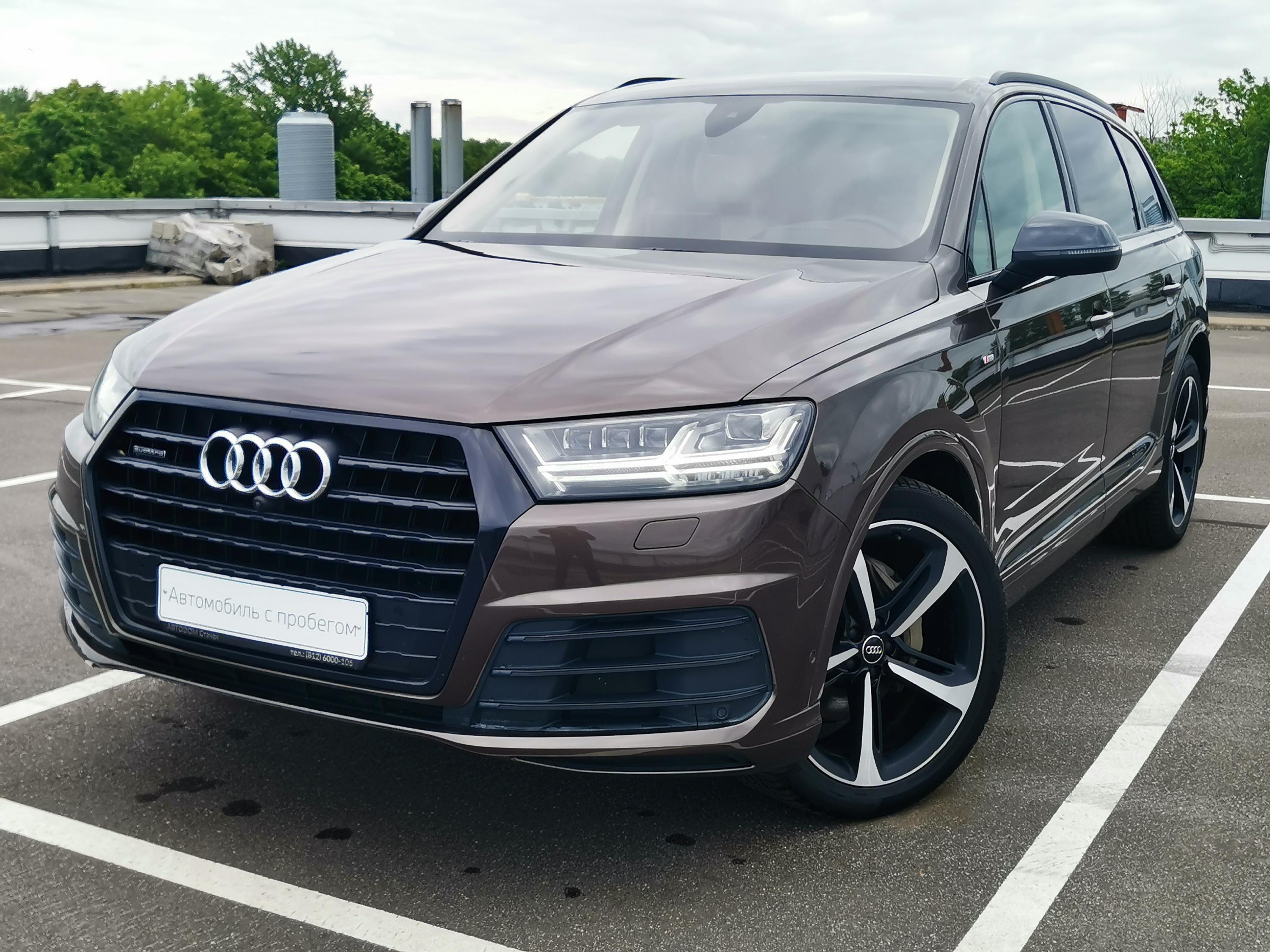 Автомобиль Audi Q7 II поколение (4M) 3.0d AT 4WD (249 л.с.) Business Коричневый 2019 с пробегом 103449 км