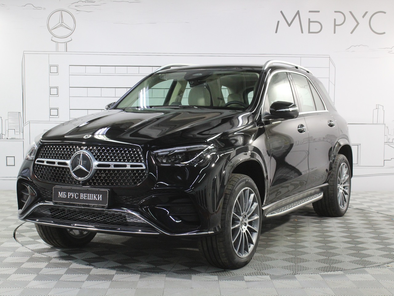 Автомобиль Mercedes-Benz GLE II (V167) [рестайлинг] 450 3.0 AT 4Matic (381 л.с.) Base Чёрный 2025 