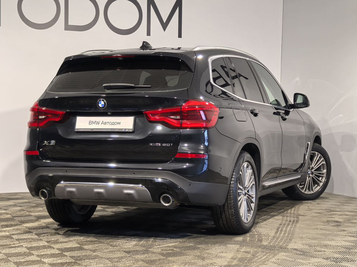 Автомобиль BMW X3 III поколение (G01) 2.0 AT 4WD (184 л.с.) Luxury Чёрный 2021 с пробегом 57 300 км