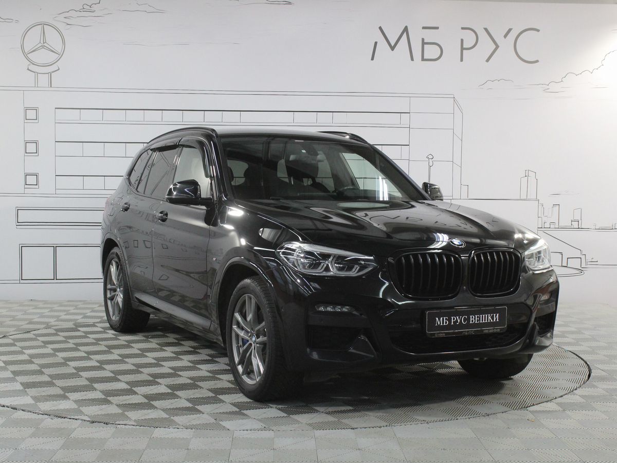 Автомобиль BMW X3 III поколение (G01) 2.0 AT 4WD (249 л.с.) M Sport Чёрный 2021 с пробегом 72 878 км