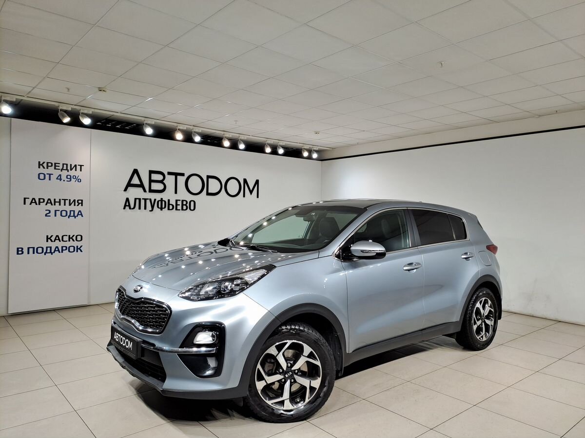 Автомобиль Kia Sportage IV [рестайлинг] 2.0 AT (150 л.с.) Luxe Серебристый 2020 с пробегом 116 853 км