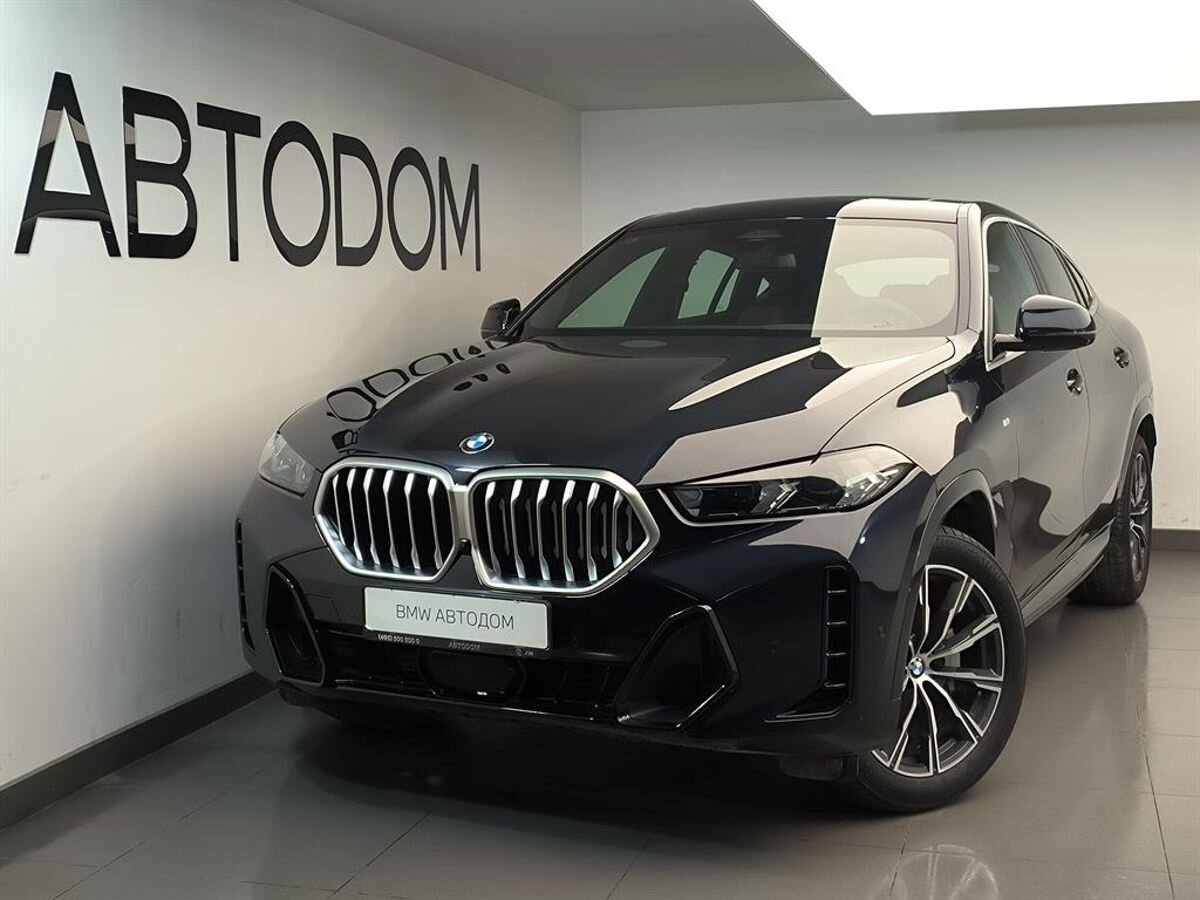 Автомобиль BMW X6 III (G06) [рестайлинг] 2.0 AT 4WD (258 л.с.) Base Синий 2025 