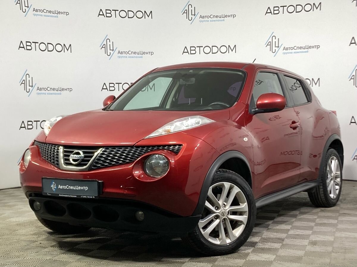 Автомобиль Nissan Juke I поколение (F15) 1.6 CVT (117 л.с.) SE+ Красный 2014 с пробегом 187 177 км