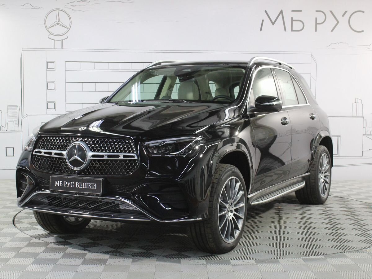 Автомобиль Mercedes-Benz GLE II (V167) [рестайлинг] 450 3.0 AT 4Matic (381 л.с.) Base Чёрный 2025 с пробегом 10 км