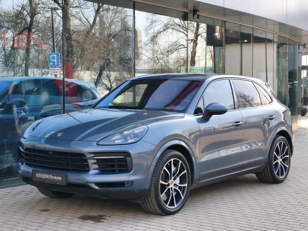 Автомобиль Porsche Cayenne III поколение 3.0 AT 4WD (340 л.с.) Platinum Edition Голубой 2018 с пробегом 139 439 км