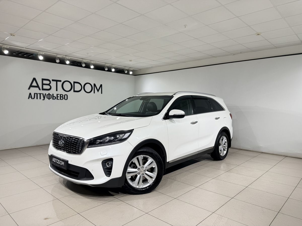 Kia Sorento III [рестайлинг] 3.5 AT 4WD (249 л.с.) Prestige Белый 2018 с пробегом 298 672 км