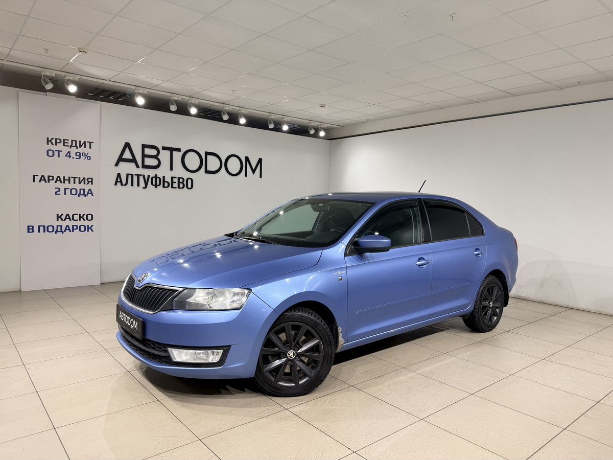 Автомобиль Skoda Rapid I поколение 1.6 AT (110 л.с.) Style Синий 2016 с пробегом 299 000 км