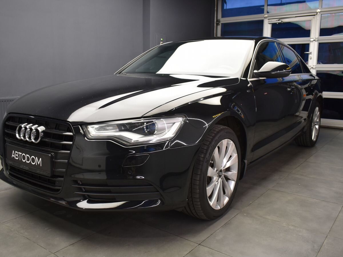 Audi A6 IV поколение (C7) 2.0 CVT (180 л.с.) Base Чёрный 2014 с пробегом 211 000 км