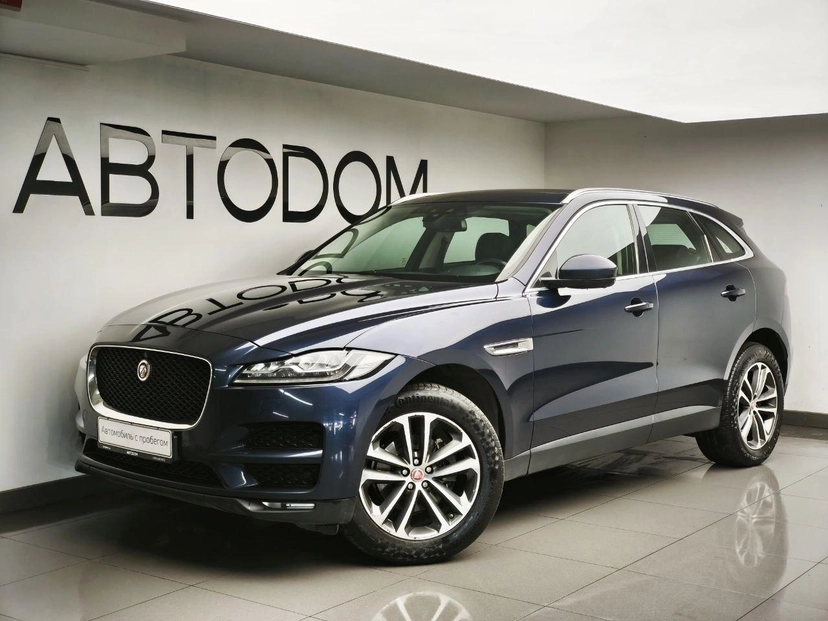 Автомобиль Jaguar F-Pace I поколение 2.0d AT 4WD (180 л.с.) Prestige Синий 2016 с пробегом 200 348 км