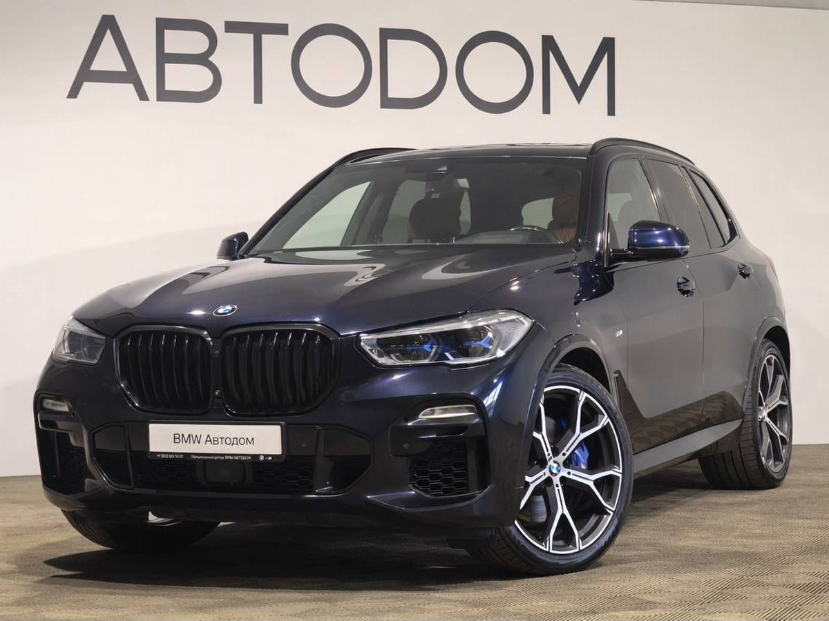 Автомобиль BMW X5 IV поколение (G05) 3.0d AT 4WD (249 л.с.) M Sport Pro Чёрный 2021 с пробегом 102 238 км