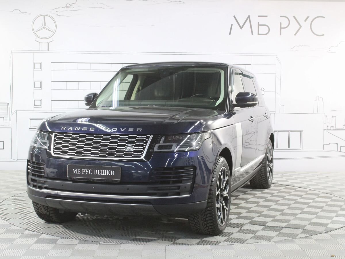 Автомобиль Land Rover Range Rover IV [рестайлинг] 4.4d AT 4WD (339 л.с.) Vogue SE Синий 2018 с пробегом 64 353 км