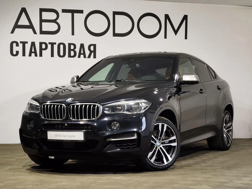 Автомобиль BMW X6 II поколение (F16) M50 3.0d AT 4WD (381 л.с.) Base Чёрный 2015 с пробегом 107 889 км