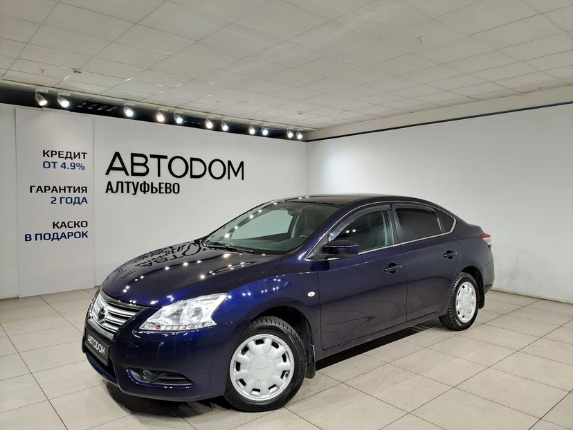 Автомобиль Nissan Sentra VII поколение (B17) 1.6 CVT (117 л.с.) Comfort Синий 2014 с пробегом 155 000 км
