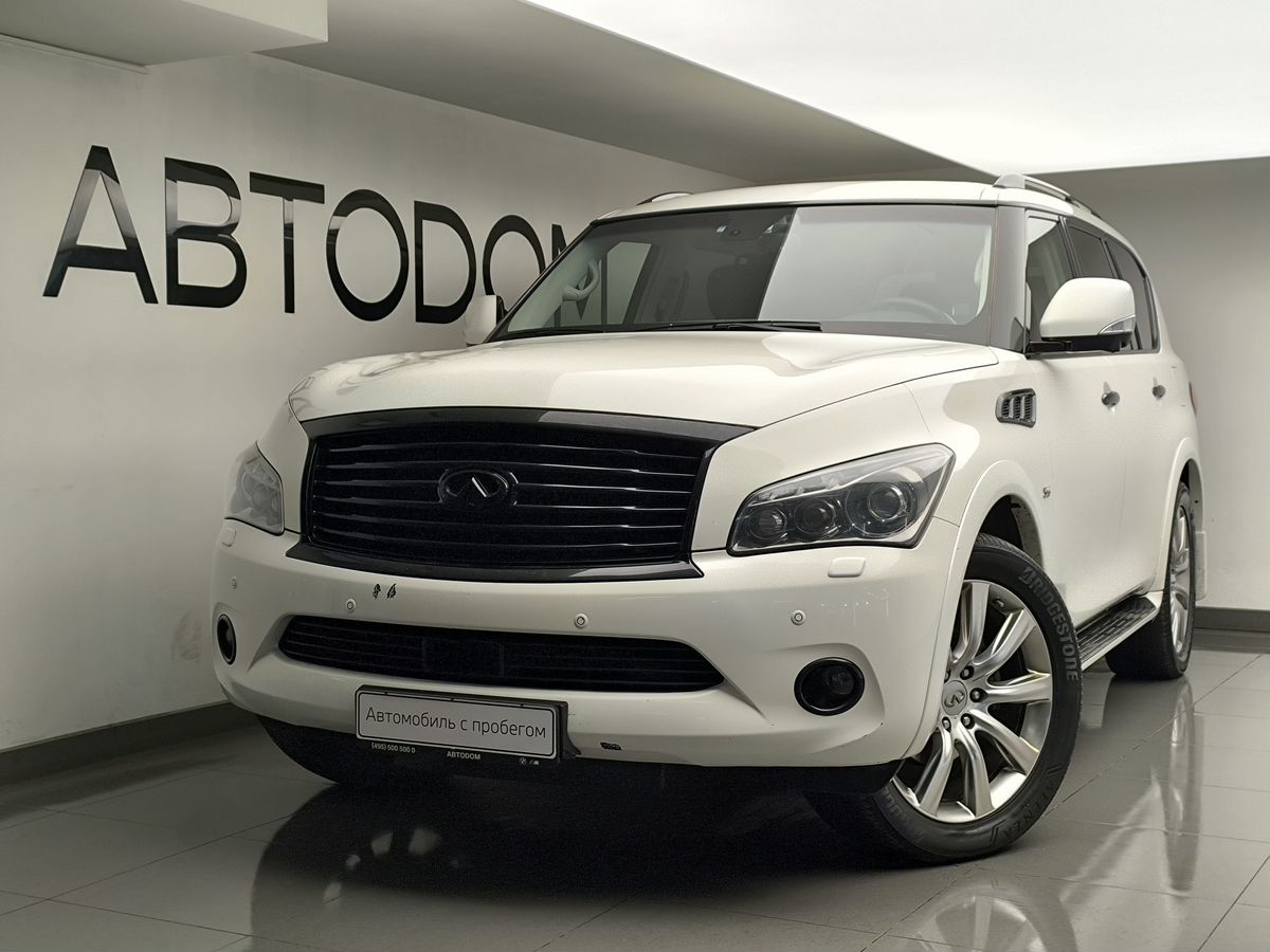 Infiniti QX80 I поколение (Z62) 5.6 AT 4WD (405 л.с.) Hi-tech Белый 2014 с пробегом 172 171 км