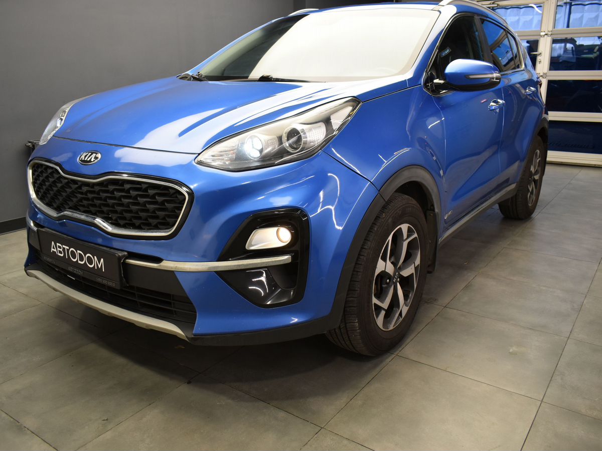 Kia Sportage IV [рестайлинг] 2.4 AT 4WD (184 л.с.) Luxe+ (2019) Синий 2019 с пробегом 126 760 км