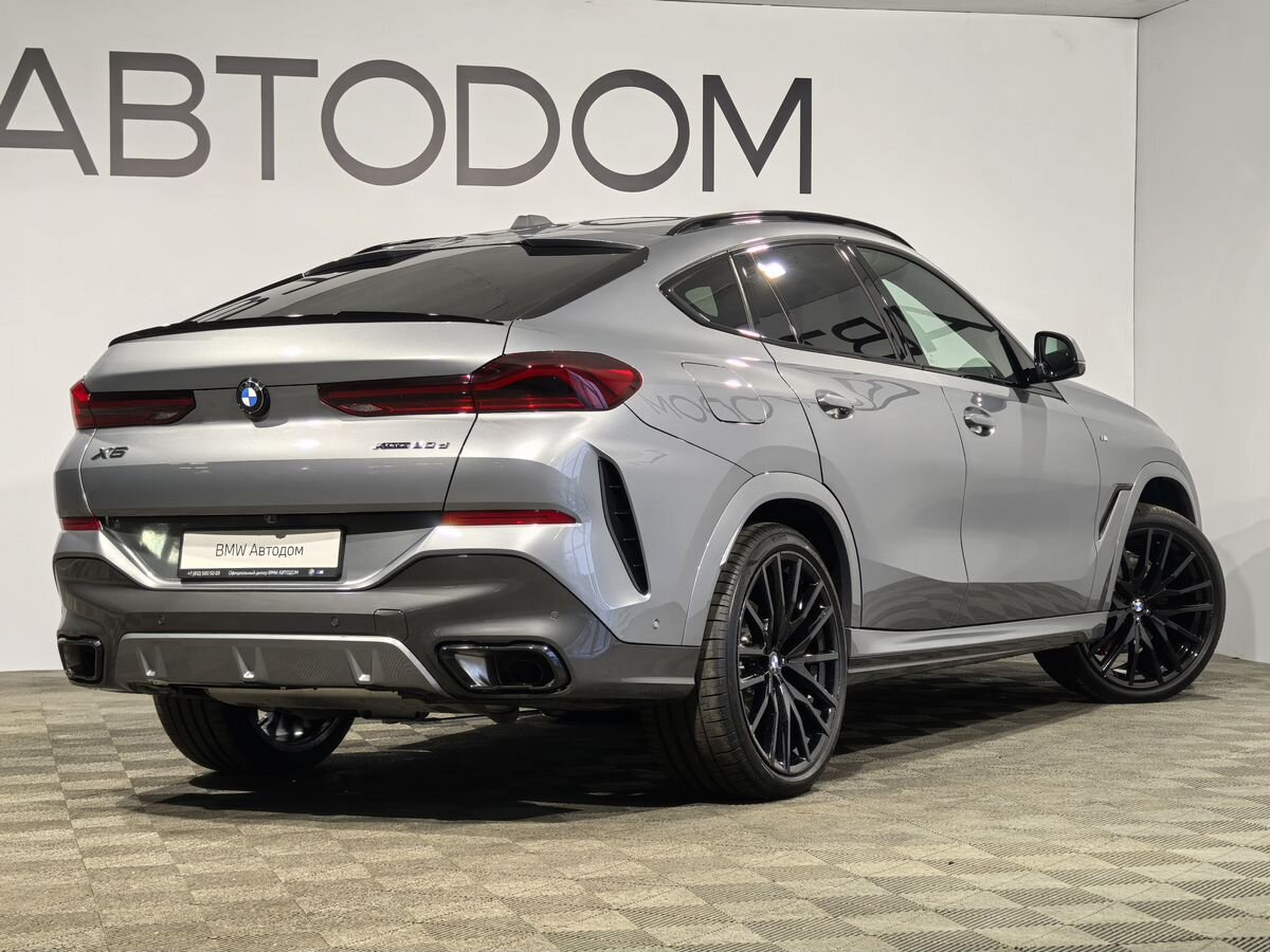 Автомобиль BMW X6 III (G06) [рестайлинг] 3.0d AT 4WD (286 л.с.) M Sport Серый 2025 с пробегом 8 479 км