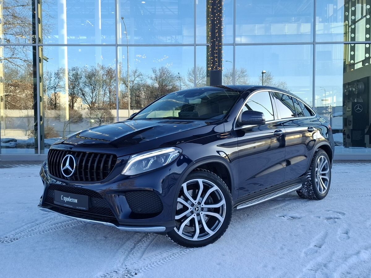 Автомобиль Mercedes-Benz GLE coupe I поколение (C292) 350 3.0d AT 4Matic (249 л.с.) Особая серия Синий 2018 с пробегом 112 707 км