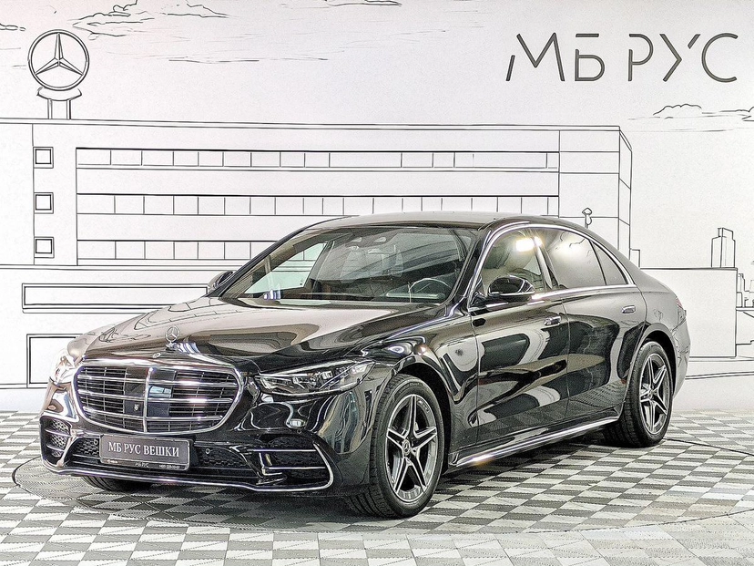 Автомобиль Mercedes-Benz S-Класс VII поколение (W223) 450 3.0 AT 4Matic (367 л.с.) Business Чёрный 2021 с пробегом 56 184 км