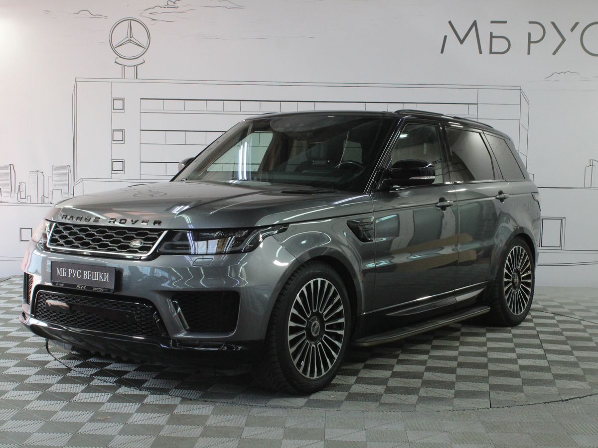 Автомобиль Land Rover Range Rover Sport II [рестайлинг] 2.0 AT 4WD (300 л.с.) SE Серый 2018 с пробегом 103 820 км