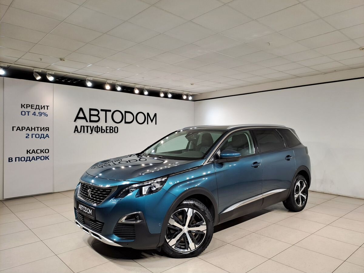 Автомобиль Peugeot 5008 II поколение 1.6 AT (150 л.с.) Allure Синий 2018 с пробегом 110 250 км