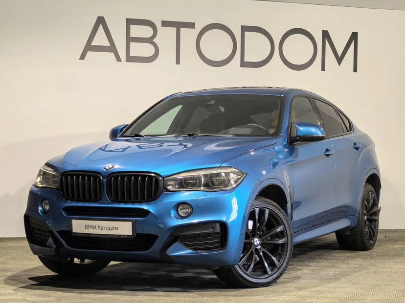 BMW X6 II поколение (F16) 3.0d AT 4WD (313 л.с.) M Sport Синий 2018 с пробегом 114 481 км