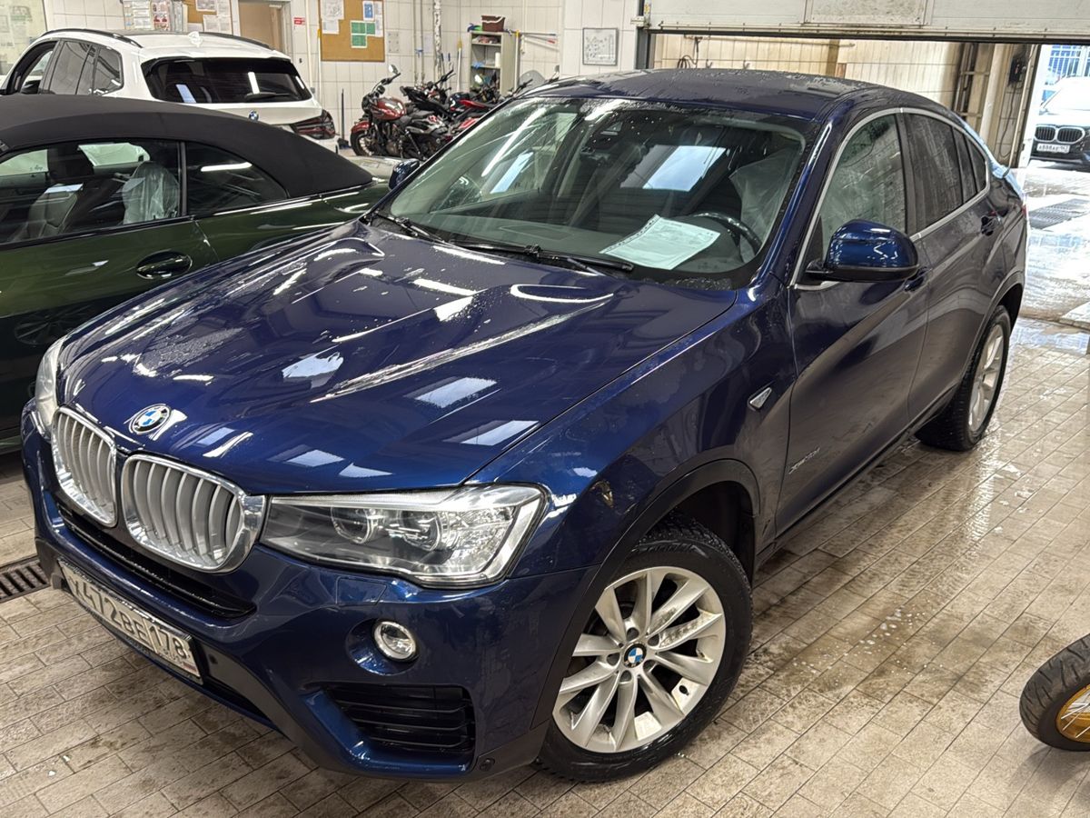 Автомобиль BMW X4 I поколение (F26) 3.0d AT 4WD (249 л.с.) Exclusive Локальная сборка Синий 2017 с пробегом 98 751 км