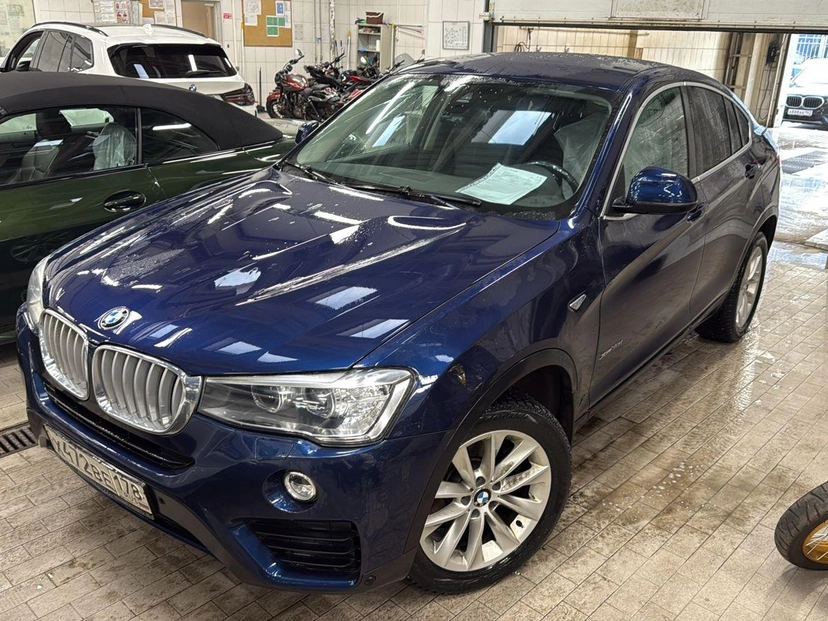 Автомобиль BMW X4 I поколение (F26) 3.0d AT 4WD (249 л.с.) Exclusive Локальная сборка Синий 2017 с пробегом 98 751 км