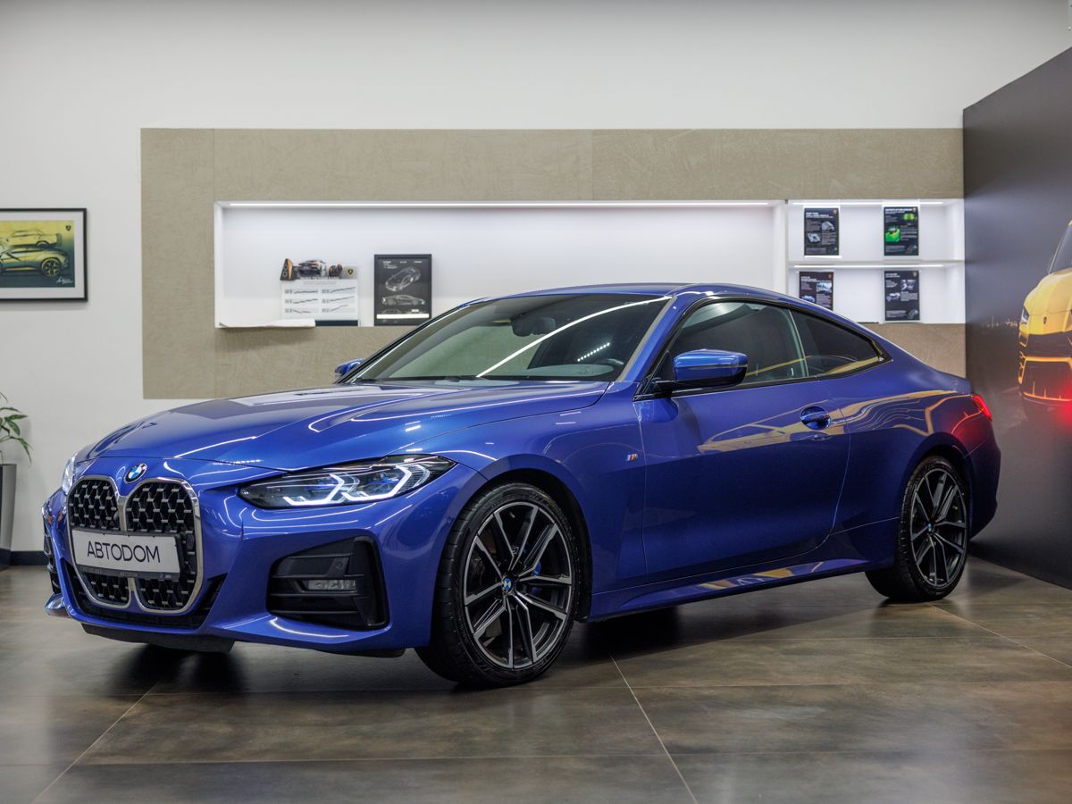BMW 4 серии II поколение (G22/G23/G26) 420 2.0d AT 4WD (190 л.с.) M Sport Pure Синий 2021 с пробегом 41 135 км