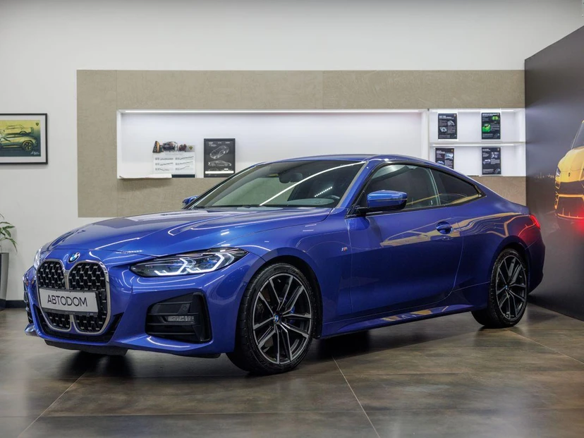 BMW 4 серии II поколение (G22/G23/G26) 420 2.0d AT 4WD (190 л.с.) M Sport Pure Синий 2021 с пробегом 41 135 км