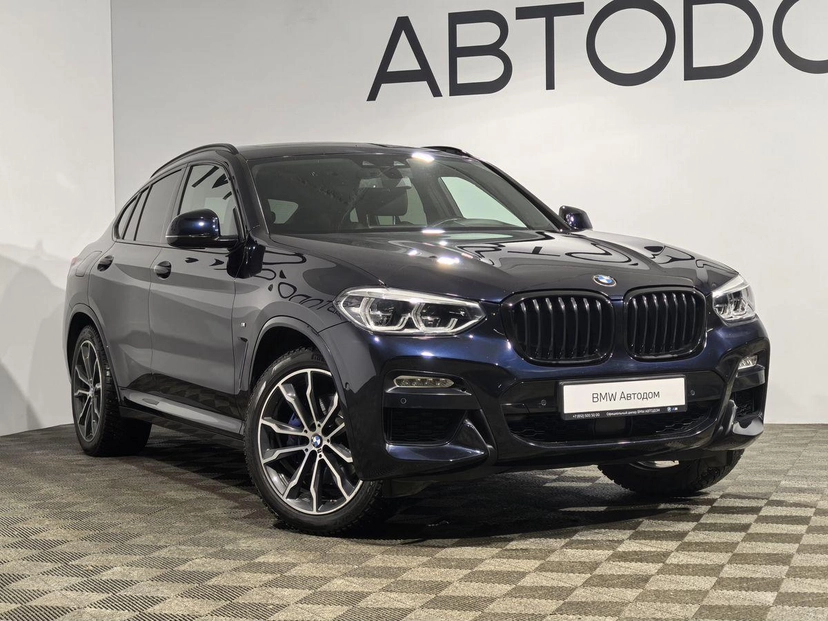 Автомобиль BMW X4 II поколение (G02) 2.0 AT 4WD (252 л.с.) Base Синий 2019 с пробегом 89 502 км