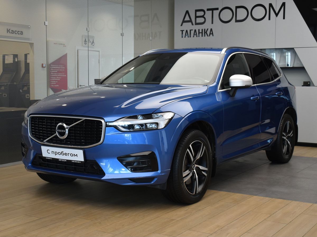 Volvo XC60 II поколение 2.0 AT 4WD (249 л.с.) R-Design Синий 2018 с пробегом 46 714 км