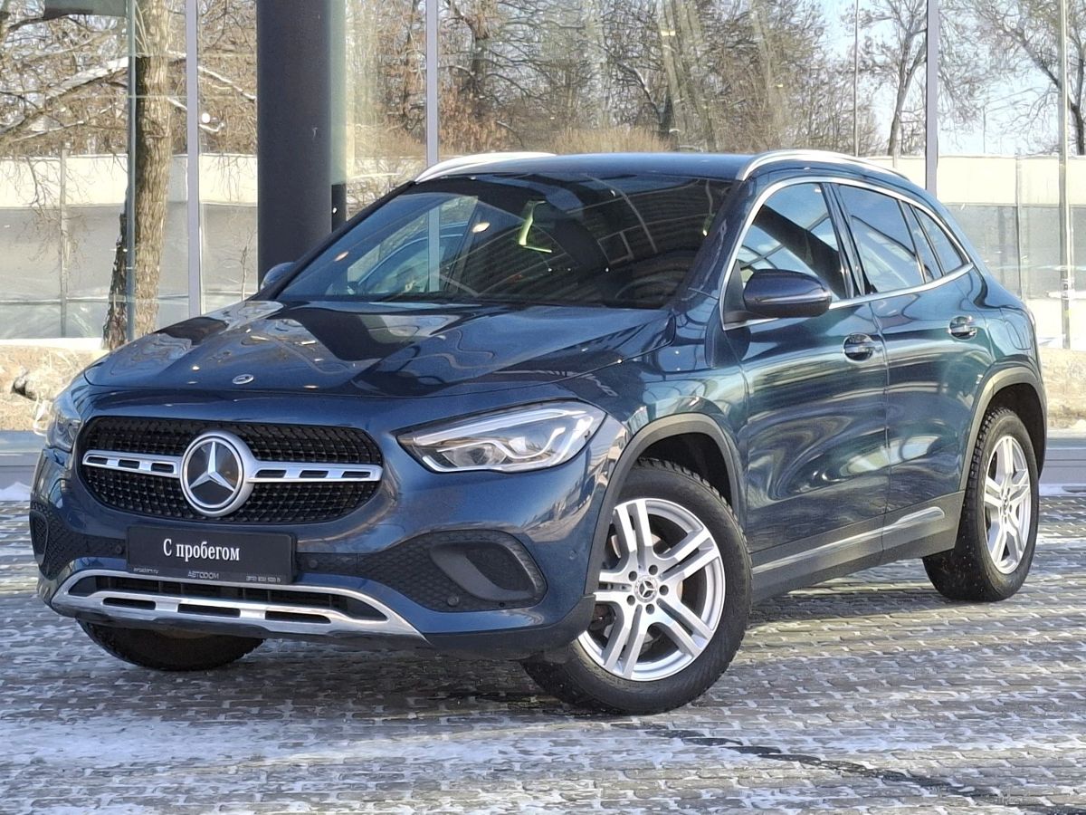 Автомобиль Mercedes-Benz GLA II поколение (H247) 200 1.3 AMT (150 л.с.) Progressive Синий 2020 с пробегом 46 000 км