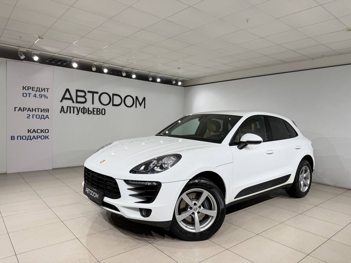 Автомобиль Porsche Macan I поколение 2.0 AMT 4WD (252 л.с.) Base Белый 2017 с пробегом 85 010 км