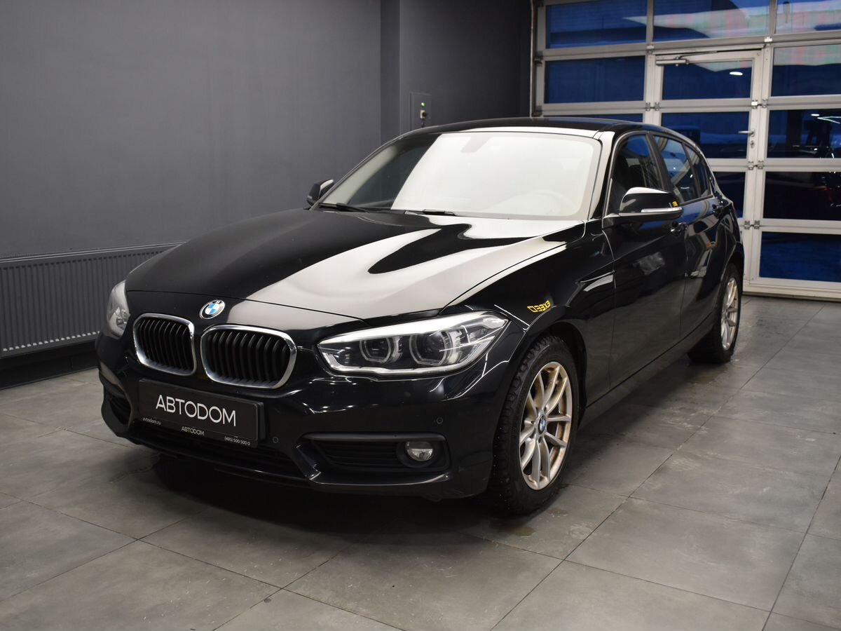 Автомобиль BMW 1 серии II (F20/F21) [2-й рестайлинг] 118 1.5 AT (136 л.с.) M Sport Чёрный 2018 с пробегом 94 786 км