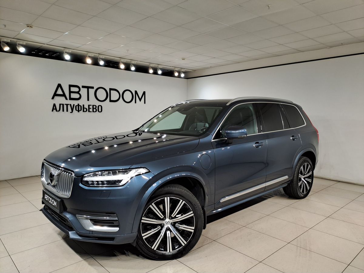 Volvo XC90 II [рестайлинг] 2.0hyb AT 4WD (310 л.с.) Base Синий 2021 с пробегом 97 976 км