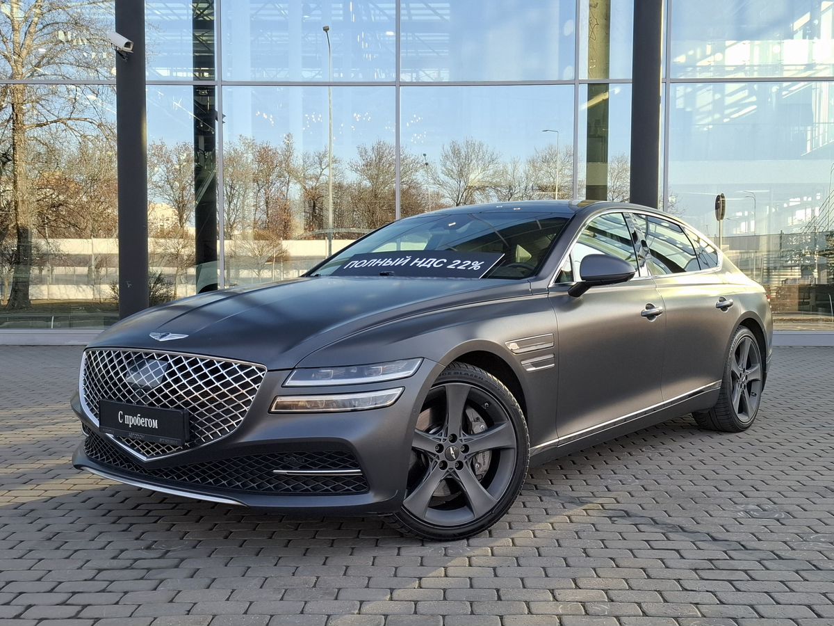 Автомобиль Genesis G80 II поколение 3.5 AT 4WD (379 л.с.) Elite Серый 2021 с пробегом 114 923 км