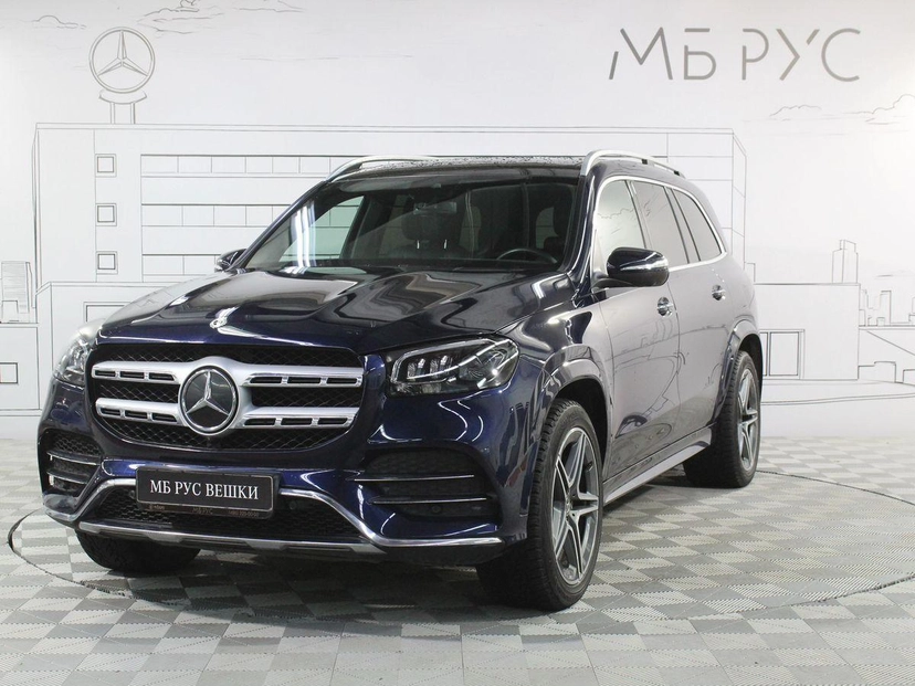 Автомобиль Mercedes-Benz GLS II поколение (X167) 400 2.9d AT 4Matic (330 л.с.) Premium Синий 2021 с пробегом 53 000 км