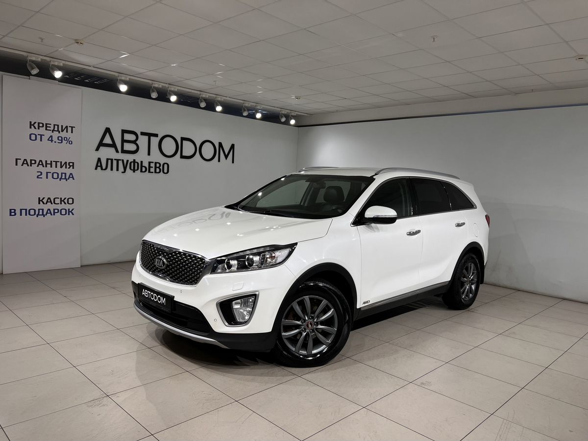 Kia Sorento III поколение 2.2d AT 4WD (5 мест) (200 л.с.) Premium Белый 2016 с пробегом 108 559 км