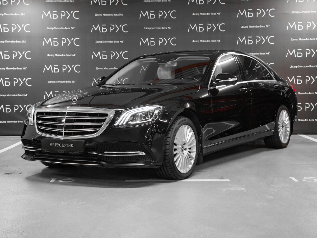 Mercedes-Benz S-Класс VI (W222/C217) [рестайлинг] 560 4.0 AT 4Matic (469 л.с.) Base Чёрный 2018 с пробегом 59 900 км