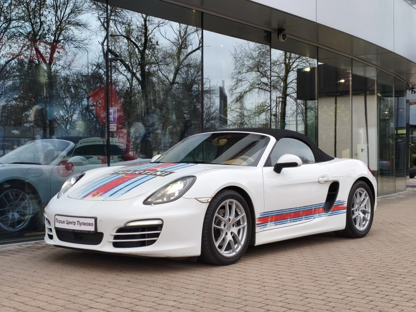 Автомобиль Porsche Boxster III поколение (981) 2.7 AMT (265 л.с.) Base Белый 2014 с пробегом 111 586 км