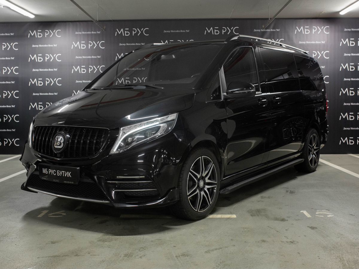 Автомобиль Mercedes-Benz V-Класс II поколение (W447) 250 2.1d AT 4Matic Long (190 л.с.) Base Чёрный 2018 с пробегом 138 000 км