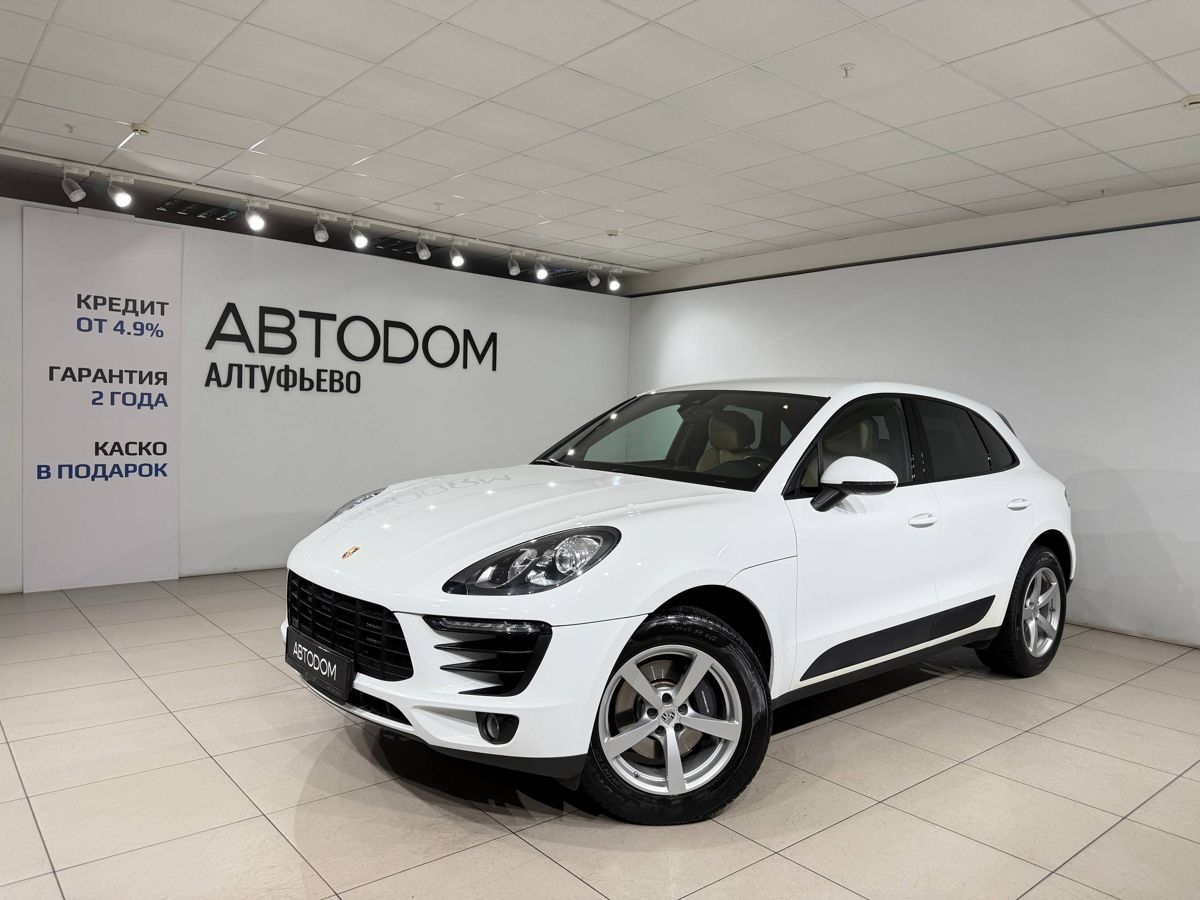 Автомобиль Porsche Macan I поколение 2.0 AMT 4WD (252 л.с.) Base Белый 2017 с пробегом 85 010 км