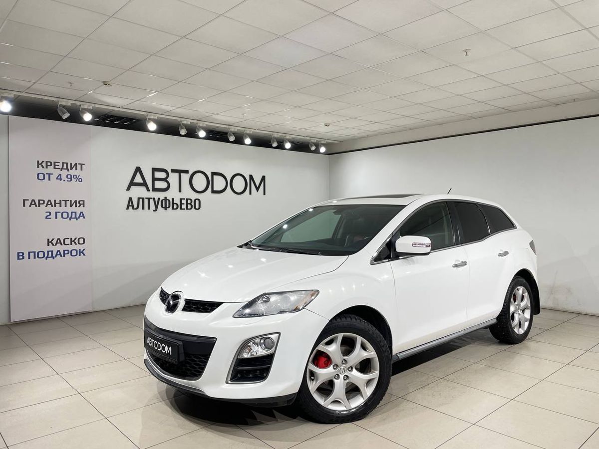 Автомобиль Mazda CX-7 I [рестайлинг] 2.3 AT 4WD (238 л.с.) Sport Белый 2011 с пробегом 263 336 км