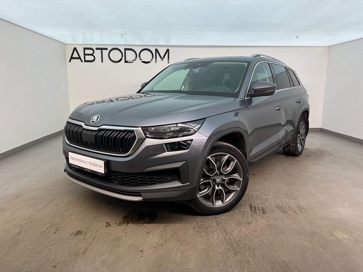 Автомобиль Skoda Kodiaq I [рестайлинг] 2.0 AMT 4WD (180 л.с.) Style II Серый 2022 с пробегом 136 097 км
