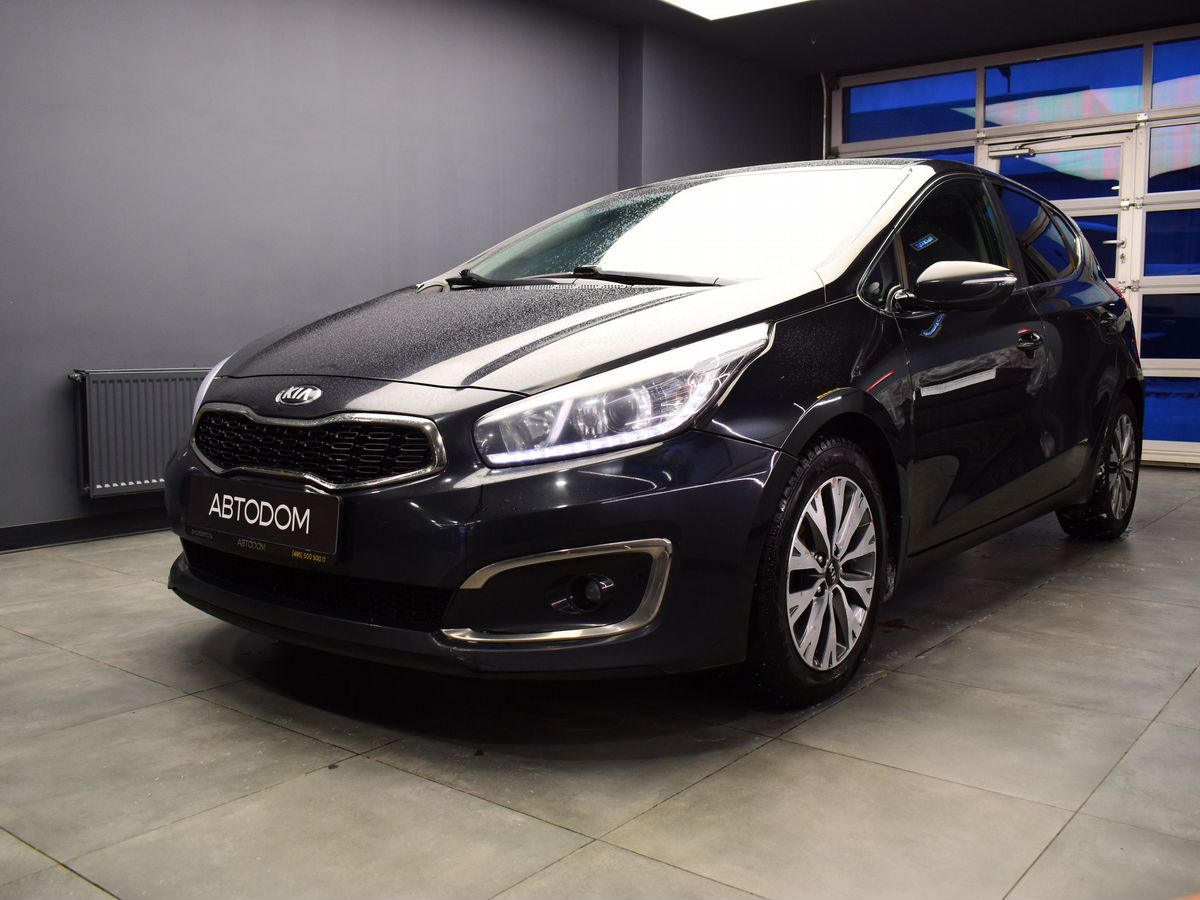 Автомобиль Kia Ceed II [рестайлинг] 1.6 AMT (135 л.с.) Prestige 2016 Чёрный 2016 с пробегом 134 800 км